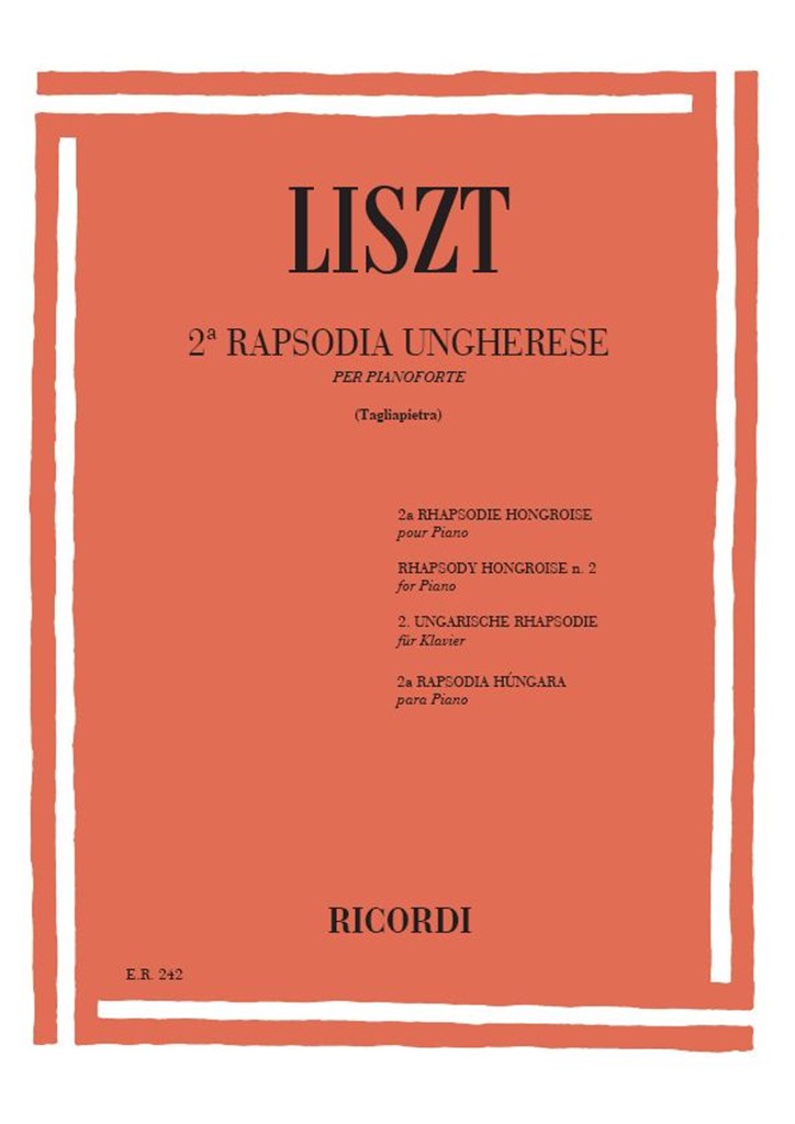 19 Rapsodie Ungheresi: N.2 In Do Diesis Min.